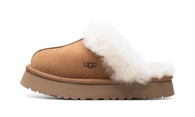 Pre-owned Ugg Disquette Chestnut Womens Slippers 100% Authentic. Free Same Day Ship In Brown