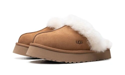Pre-owned Ugg Disquette Chestnut Womens Slippers 100% Authentic. Free Same Day Ship In Brown