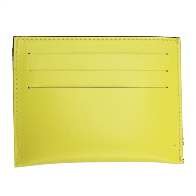 Pre-owned Givenchy Brand  Yellow Leather With Logos Card Case Bk600 3k0sw 054