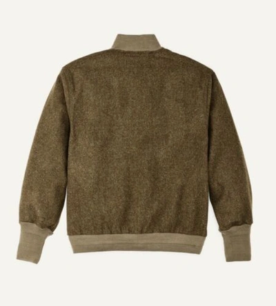 Pre-owned Filson Men's Ccc Wool Bomber Jacket - Size Large Color: Marsh Olive