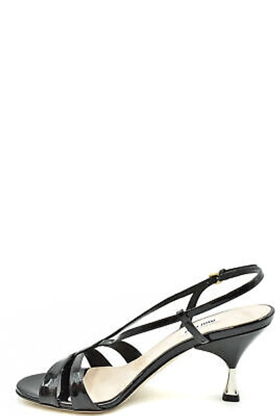 Pre-owned Miu Miu Sandals Miu Black 5x154d 3asn F0002 Ecd989