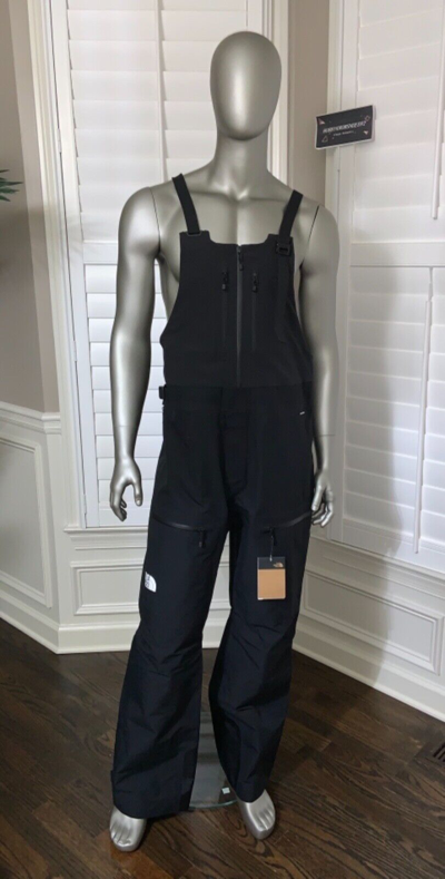 Pre-owned The North Face Mens Ceptor Dryvent Waterproof Shell Ski Bibs Pants - Black White
