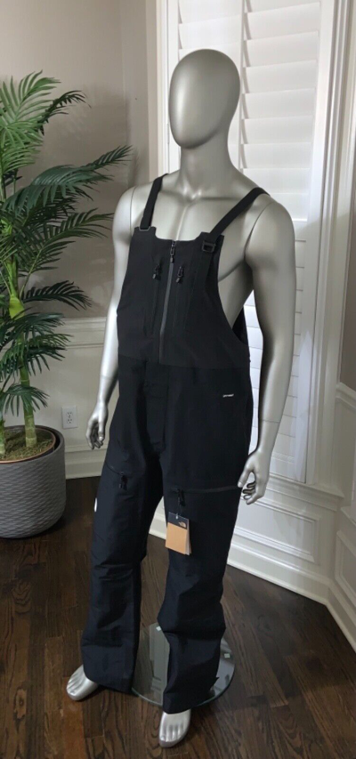Pre-owned The North Face Mens Ceptor Dryvent Waterproof Shell Ski Bibs Pants - Black White