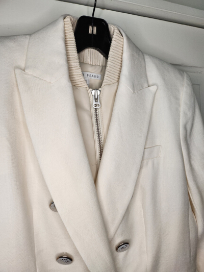Pre-owned Veronica Beard Sz 2  Dickey Jacket Miller White Womens Blazer $698