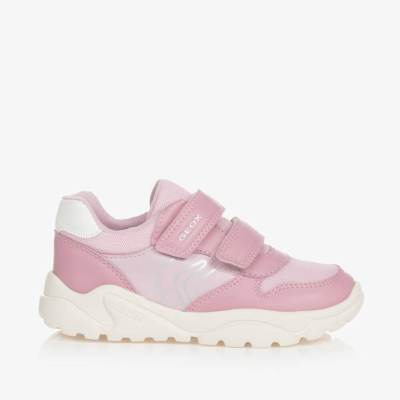 Shop Geox Girls Pink Velcro Trainers