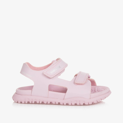 Shop Geox Girls Gilrs Pink Velcro Sandals