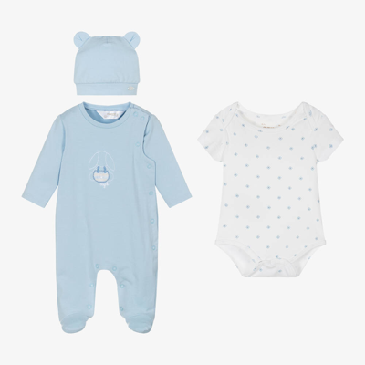 Shop Mayoral Blue Cotton Jersey Babysuit Set