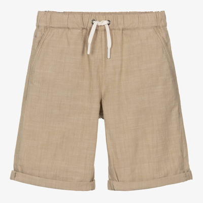 Shop Bonpoint Teen Boys Beige Cotton Shorts