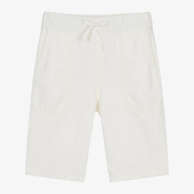 Shop Bonpoint Boys Ivory Lyocell Shorts