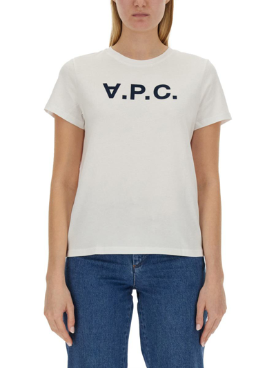 Shop Apc A.p.c. T-shirt With Logo In White