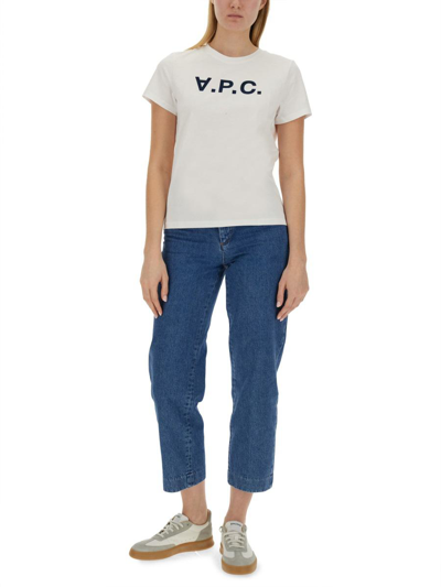 Shop A.p.c. T-shirt With Logo In White