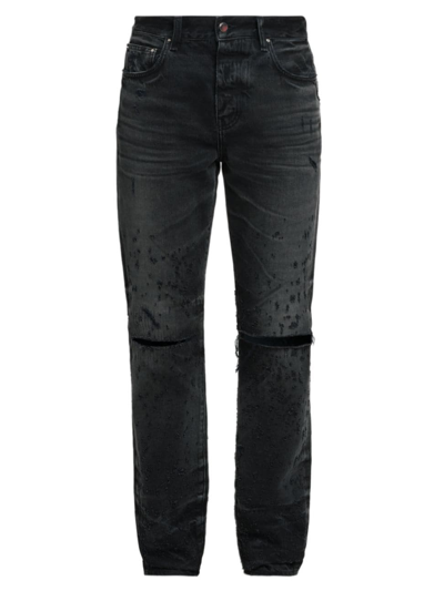 Shop Amiri Men's Shotgun Straight-leg Jeans In Faded Black