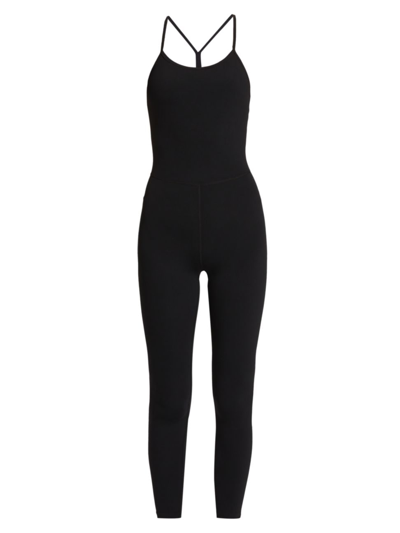 Shop Splits59 Women's Amber Airweight Ankle-crop Jumpsuit In Black White