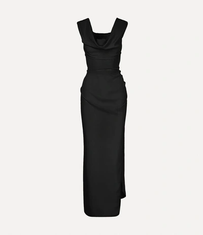 Shop Vivienne Westwood Long Ginnie Pencil Dress In Black