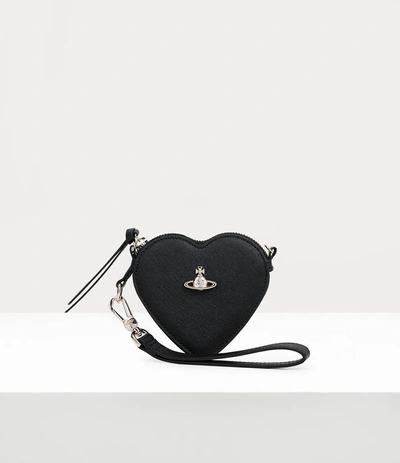 Shop Vivienne Westwood Heart Wristlet In Black