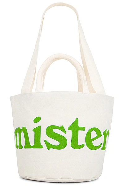 Shop Mister Green Round Grow Pot Small Tote Bag In Natural