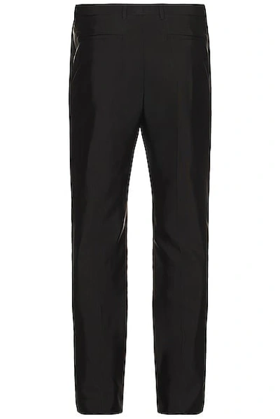 Saint Laurent Midnight Blue Wool Pant In Noir
