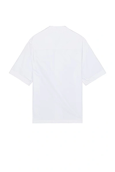 Shop Versace Nautical Logo Embroidery Shirt In White