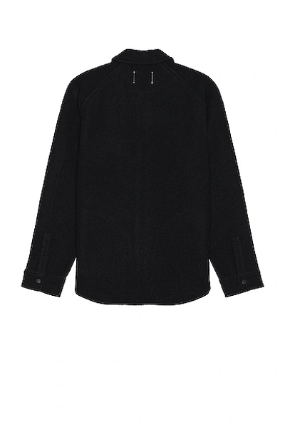 Shop Reigning Champ Wool Overshirt In Black