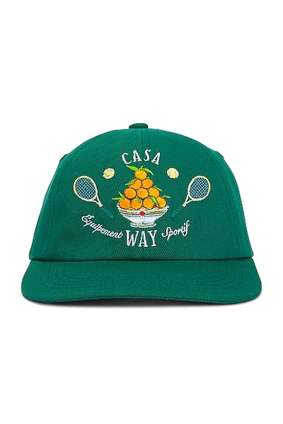 Shop Casablanca Casa Way Embroidered Cap In Evergreen