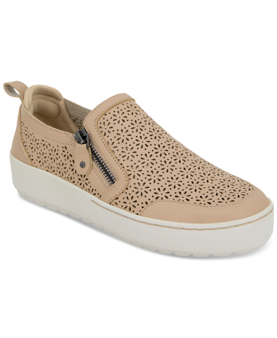 Shop Jambu Women's July Wide Slip- On Zip Sneakers In Nude