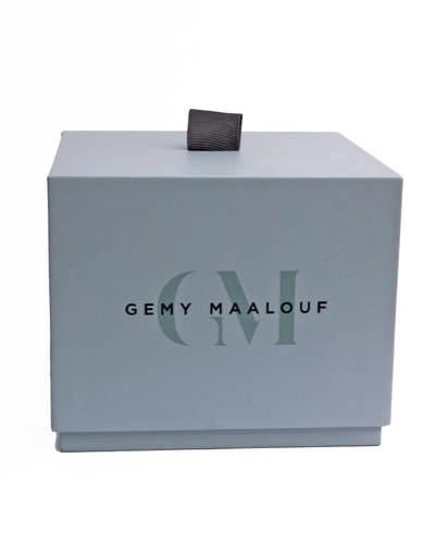 Shop Gemy Maalouf Bambo & Woods Scented Candle - Candles In Blue