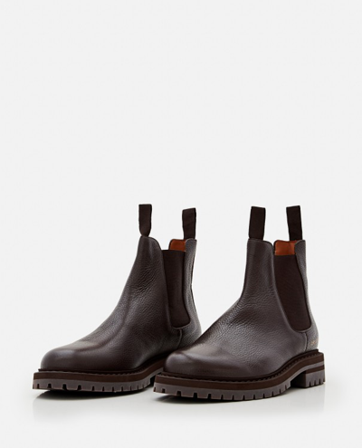 Shop Common Projects Chelsea Ankle Boots In Brown