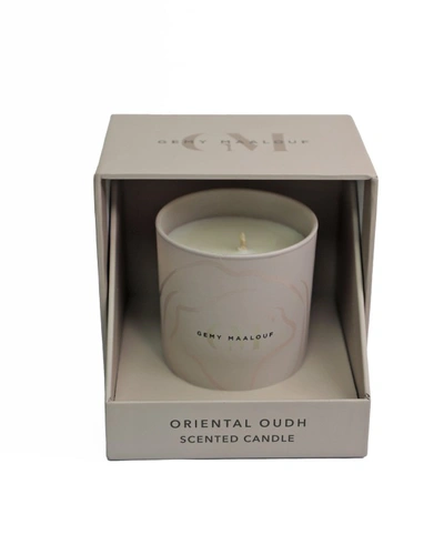Shop Gemy Maalouf Oriental Oudh Scented Candle - Candles In Grey