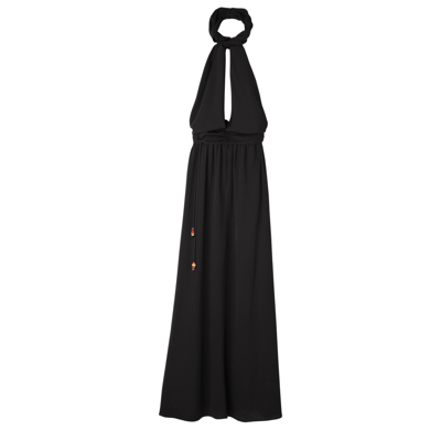 Shop Longchamp Robe Longue In Black