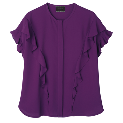 Shop Longchamp Blouse In Violet