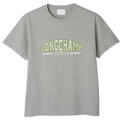 Shop Longchamp T-shirt In Grey
