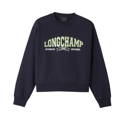 Shop Longchamp Sweat In Navy