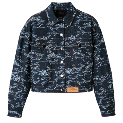 Shop Longchamp Jacket In Marine