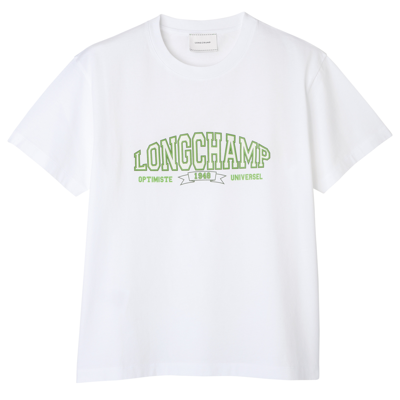 Shop Longchamp T-shirt In White