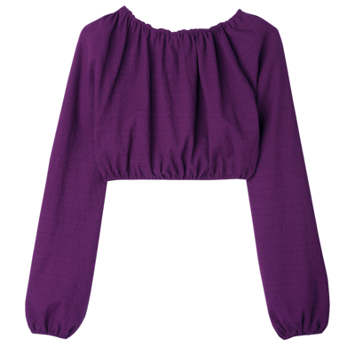 Shop Longchamp Top In Violet