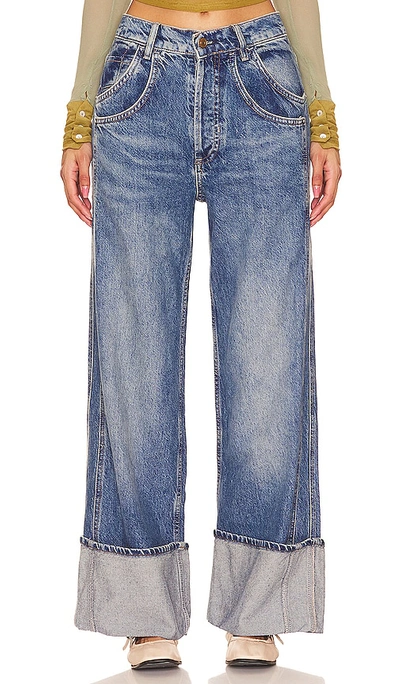 Free People Final Countdown Zero Low-rise Jean In Blue