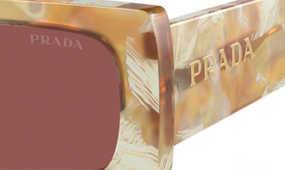 Shop Prada 52mm Pillow Sunglasses In Dark Brown 2