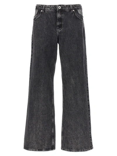 Shop Karl Lagerfeld Rhinestone Detail Jeans