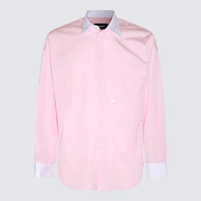 Shop Dsquared2 Pink Cotton Shirt