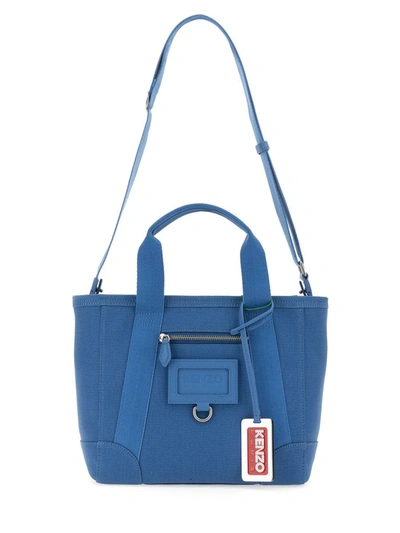 Shop Kenzo Small Tote Bag In Blue