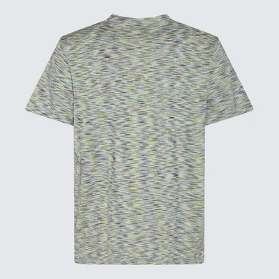Shop Missoni Multicolor Cotton T-shirt In Lime Green Space Dyed