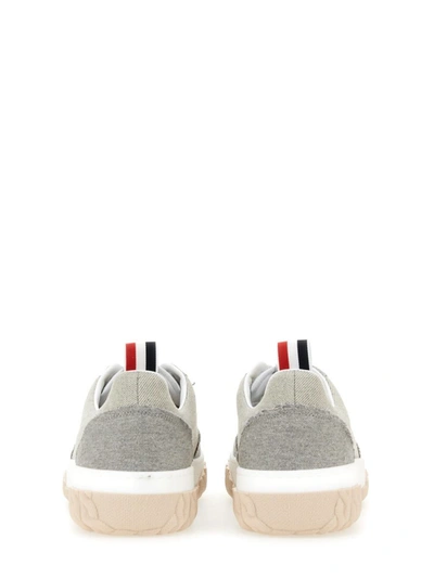 Shop Thom Browne Cotton Sneaker In Grey