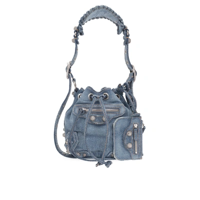 Shop Balenciaga Le Cagole Xs Bag In Blue