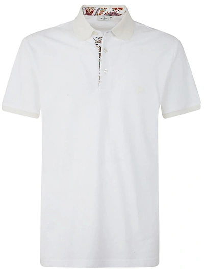 Shop Etro Roma Printed Details Polo Shirt Clothing In White