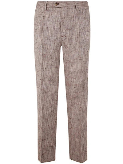 Shop Etro Single Pleat Trousers Clothing In Brown