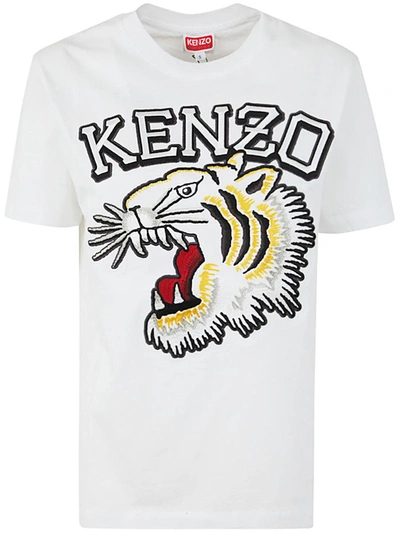 Shop Kenzo Tiger Varsity Loose T-shirt Clothing In White