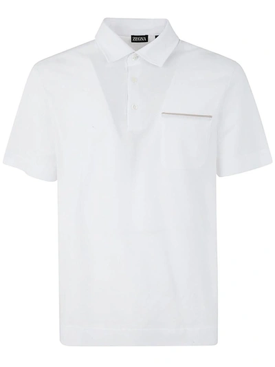 Shop Zegna Pure Cotton Polo Clothing In White