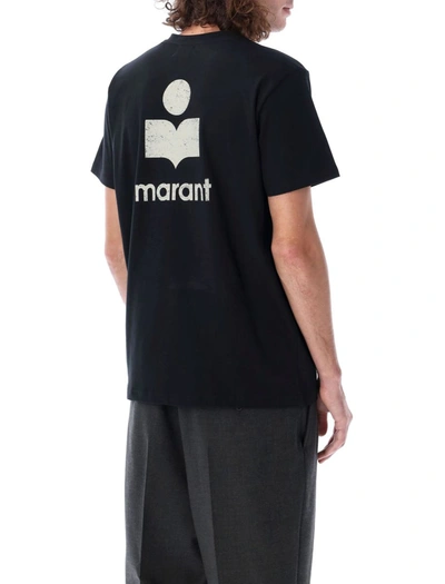 Shop Isabel Marant Zafferh T-shirt In Black Ecru
