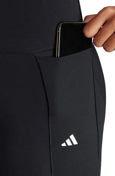 Shop Adidas Originals Optime Luxe Pocket 7/8 Leggings In Black