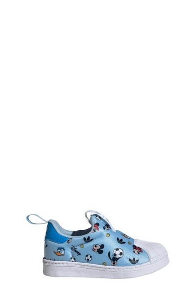 Shop Adidas Originals X Disney Superstar 360 Sneaker In Clear Sky/ White/ Blue